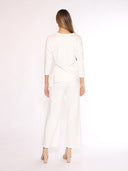 Thick Long Sleeve Shirt with Waist Tie SET Gracia Fashion 