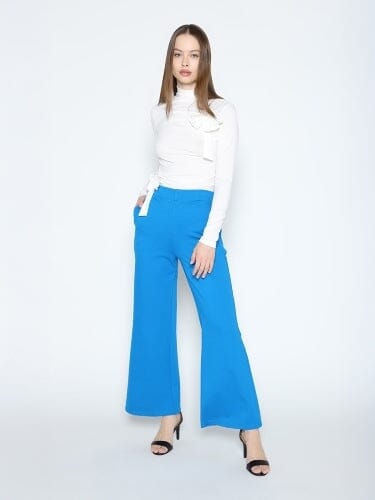 Turtleneck Long Sleeve Bow Applique Top TOP Gracia Fashion WHITE S 