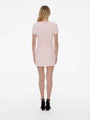 Tweed Dodycon Deco Button Mini Dress DRESS Gracia Fashion 