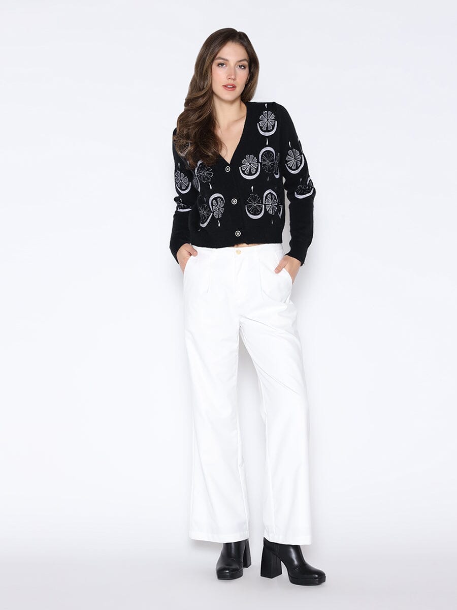 V-Neck Button Down Knit Cardigan SWEATER Gracia Fashion 