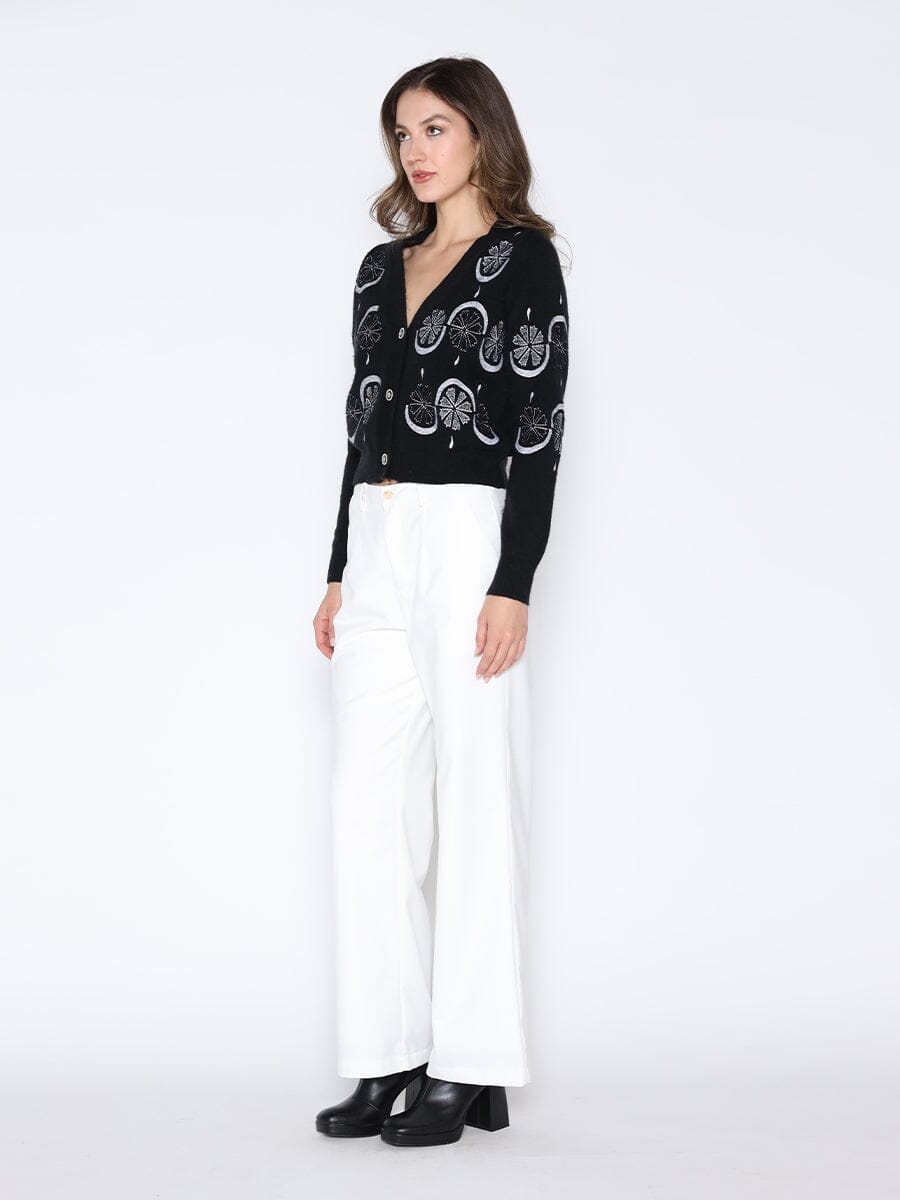 V-Neck Button Down Knit Cardigan SWEATER Gracia Fashion 