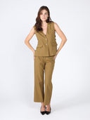 V-Neck Flap Pocket Waistcoat VEST Gracia Fashion 