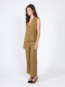 V-Neck Flap Pocket Waistcoat VEST Gracia Fashion 