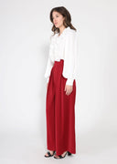 V-Neck Long Sleeve Ruffle Detailed Crop Top TOP Gracia Fashion 