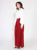 V-Neck Long Sleeve Ruffle Detailed Crop Top TOP Gracia Fashion 