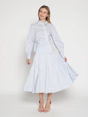 Vertical and Horizontal Striped Shirt TOP Gracia Fashion 