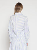 Vertical and Horizontal Striped Shirt TOP Gracia Fashion 