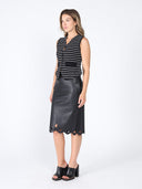 Vertical striped v-neck vest JACKET Gracia Fashion 