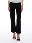 Waist Band Stretched Fitted Pants PANTS Gracia Fashion BLACK S 