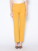 Waist Band Stretched Fitted Pants PANTS Gracia Fashion MUSTARD S 