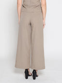 Wide Leg Belt Design Casual Pants PANTS Gracia Fashion 