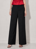 Wide Leg Casual Pants PANTS Gracia Fashion BLACK S 