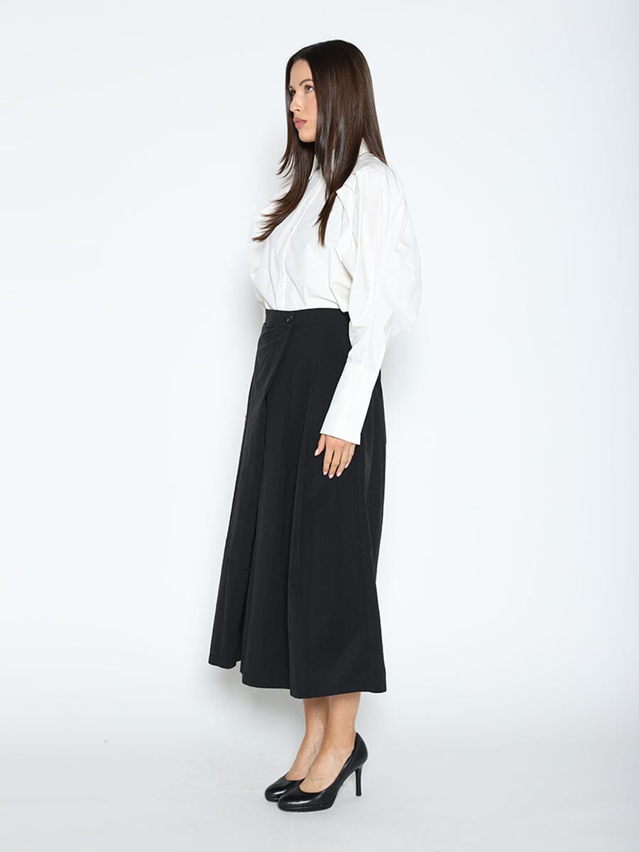 Wide Leg Culottes Pants PANTS Gracia Fashion 