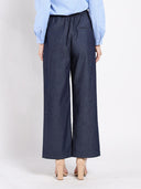 Wide-Leg Denim Pants PANTS Gracia Fashion 
