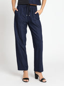 Wide leg draw code elastic waist pant PANTS Gracia Fashion 