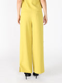 Wide Leg Half Button Open Casual Pants PANTS Gracia Fashion 