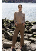 Wide Leg Pants With Curved Panel Detail PANTS Gracia Fashion 