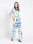 Wide Leg Print Pants PANTS Gracia Fashion 