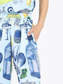 Wide Leg Print Pants PANTS Gracia Fashion 