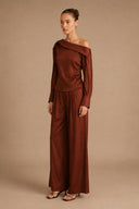 Wide Leg Satin Pants PANTS Gracia Fashion 
