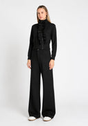Wide Leg Scuba Pants PANTS Gracia Fashion 