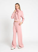 Wide Leg Scuba Pants PANTS Gracia Fashion 