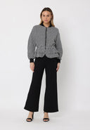 Wide-Leg Solid Color Scuba Pants PANTS Gracia Fashion 