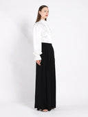Wide Leg Solid Palazzo Flowy Pants PANTS Gracia Fashion 