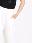 Wide Leg Solid Palazzo Flowy Pants PANTS Gracia Fashion 