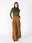 Wide Leg Solid Palazzo Flowy Pants PANTS Gracia Fashion 