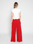 Wide Leg Solid Palazzo Flowy Pants PANTS Gracia Fashion 