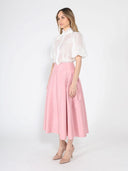 Wide Width Skirt with Back Zipper SKIRT Gracia Fashion 