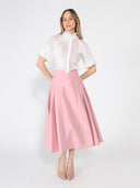 Wide Width Skirt with Back Zipper SKIRT Gracia Fashion 