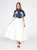 Wide Width Skirt with Back Zipper SKIRT Gracia Fashion 