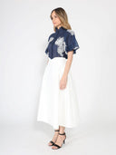 Wide Width Skirt with Back Zipper SKIRT Gracia Fashion 