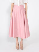 Wide Width Skirt with Back Zipper SKIRT Gracia Fashion PINK S 