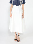 Wide Width Skirt with Back Zipper SKIRT Gracia Fashion WHITE S 