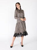 Women's Leopard Silk Casual Dress DRESS Gracia Fashion 