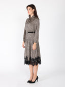 Women's Leopard Silk Casual Dress DRESS Gracia Fashion 