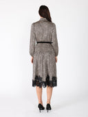 Women's Leopard Silk Casual Dress DRESS Gracia Fashion 