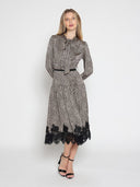 Women's Leopard Silk Casual Dress DRESS Gracia Fashion 