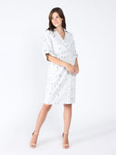 Wrap denim V-collar neck dress DRESS Gracia Fashion 