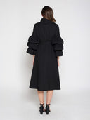 Wrapped design layered sleeve midi dress DRESS Gracia Fashion 