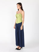 Zip up corset top with straps TOP Gracia Fashion 