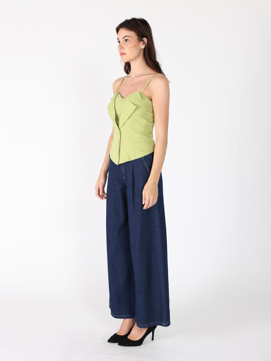 Zip up corset top with straps TOP Gracia Fashion 