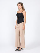 Zip up corset top with straps TOP Gracia Fashion 