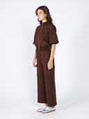 Zip-Up Split Side Puff Sleeve Jacket JACKET Gracia Fashion 