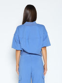 Zip-Up Split Side Puff Sleeve Jacket JACKET Gracia Fashion 