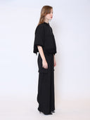 Zip-Up Split Side Puff Sleeve Jacket JACKET Gracia Fashion 
