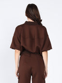Zip-Up Split Side Puff Sleeve Jacket JACKET Gracia Fashion 